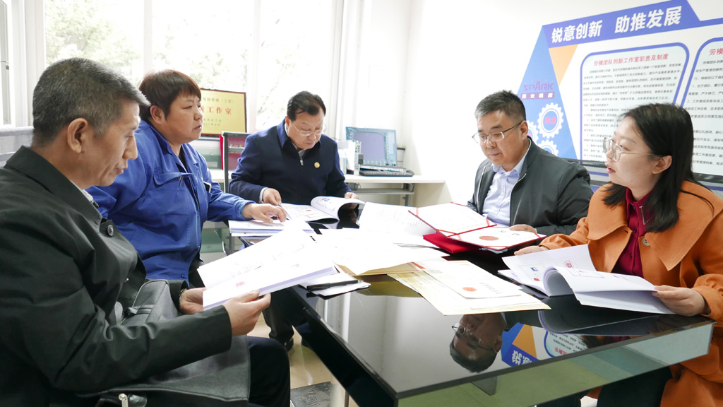 甘肅省人社廳郝清一行實(shí)地審核展海瑜技能大師工作室 甘肅省人社廳郝清一行實(shí)地審核展海瑜技能大師工作室